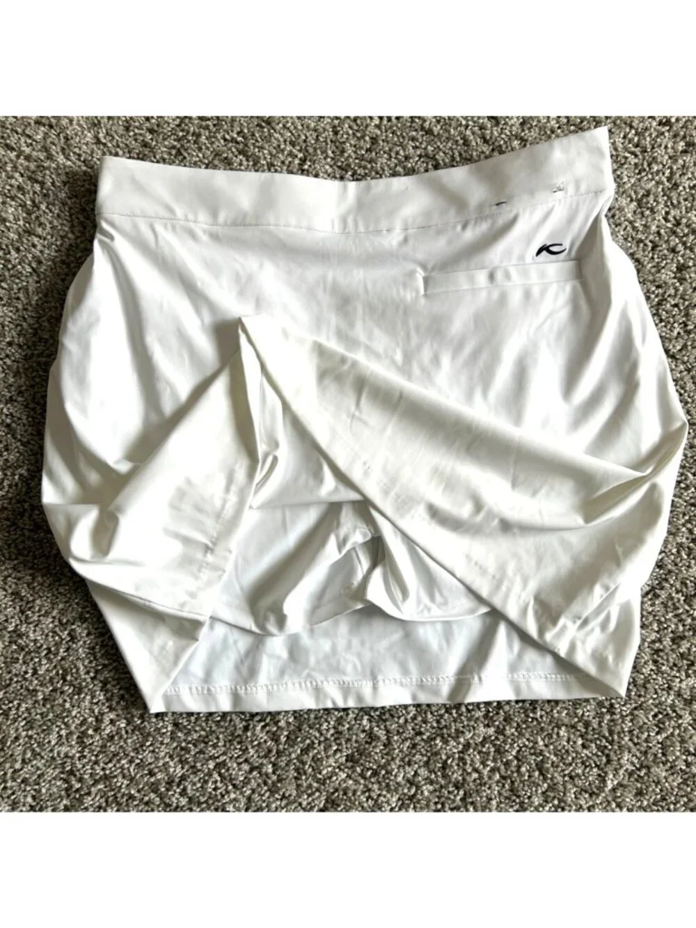 Kjus Women's Sz XL White Suisi Skort Lightweight Stretch Fabric With Pockets